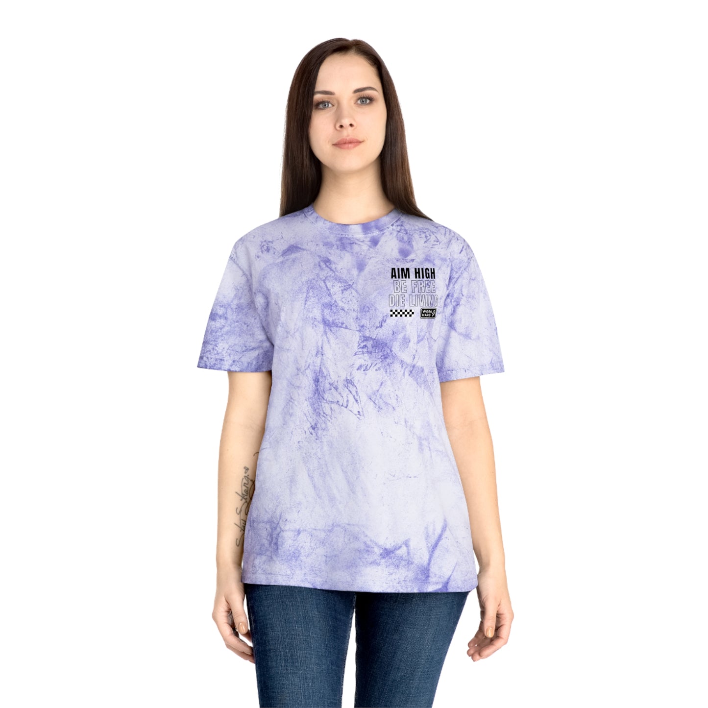 Aim High Be Free Garment Dyed T-Shirt