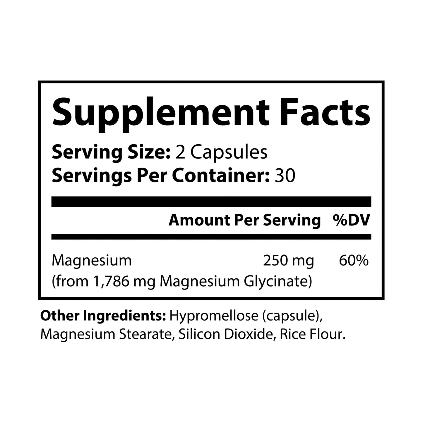 Sleepy Head Magnesium Glycinate Supplement (60 Capsules)