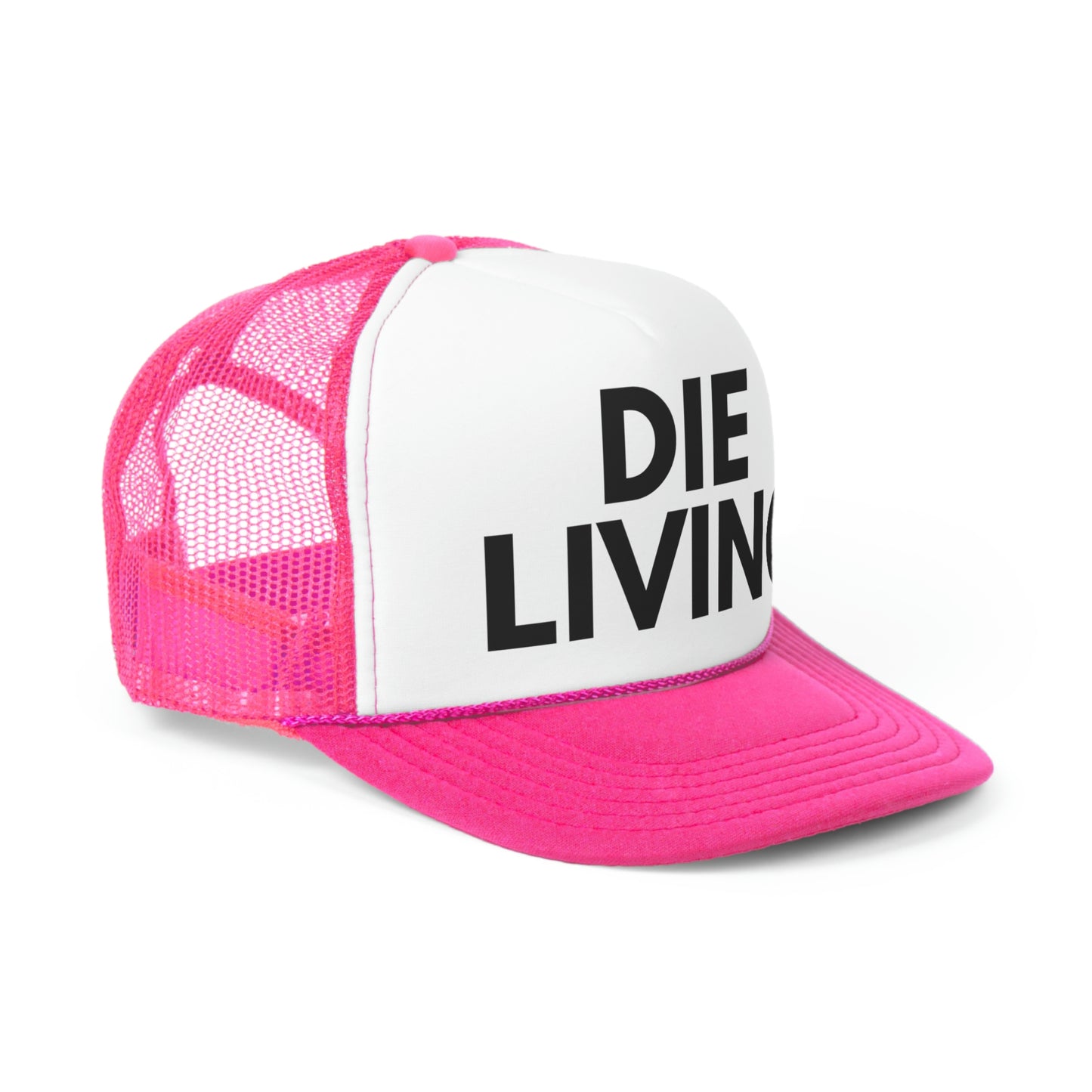 Die Living Aim High Co Pink and White Trucker Hat
