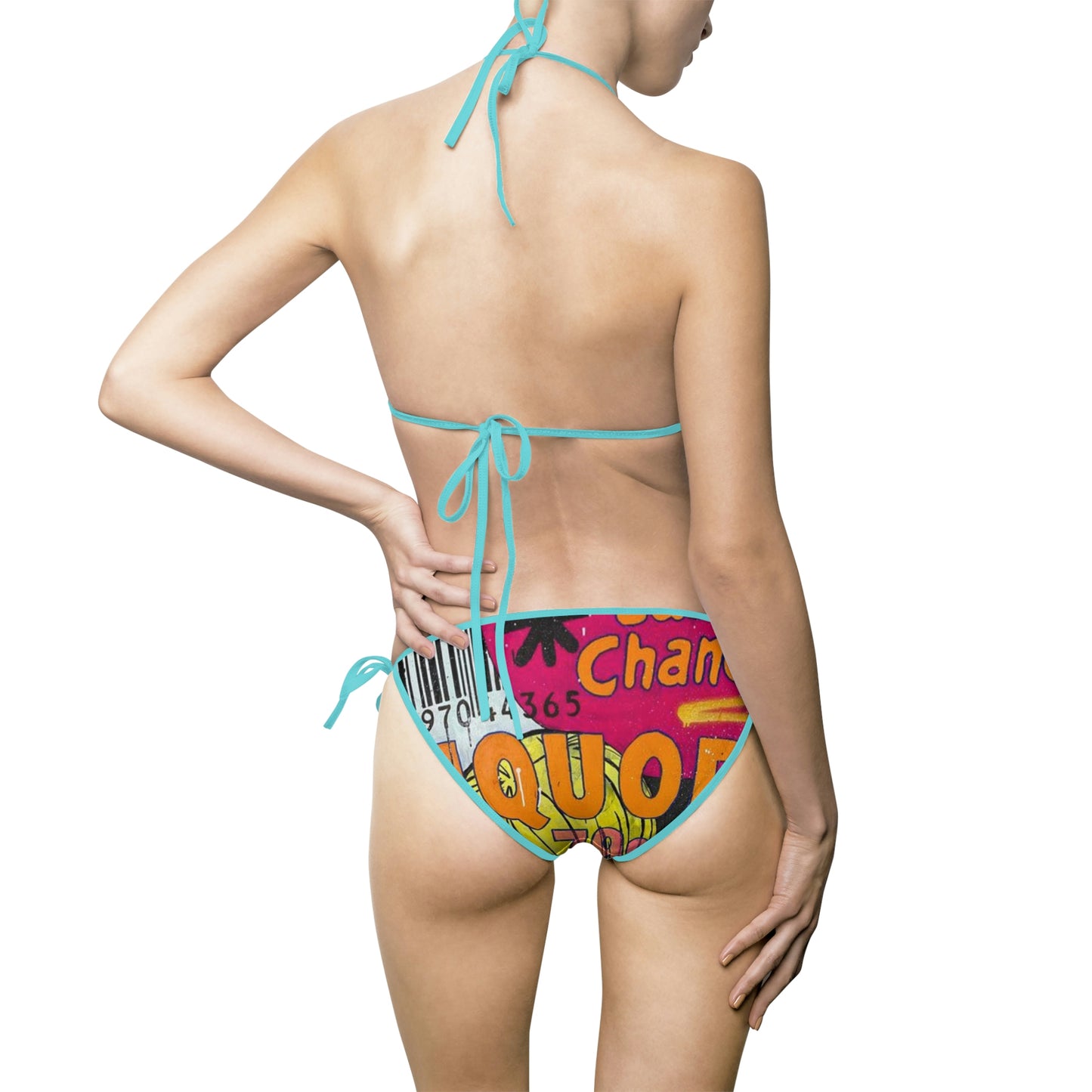 Retro Comic Liquor 79 cents Women's Bikini Swimsuit