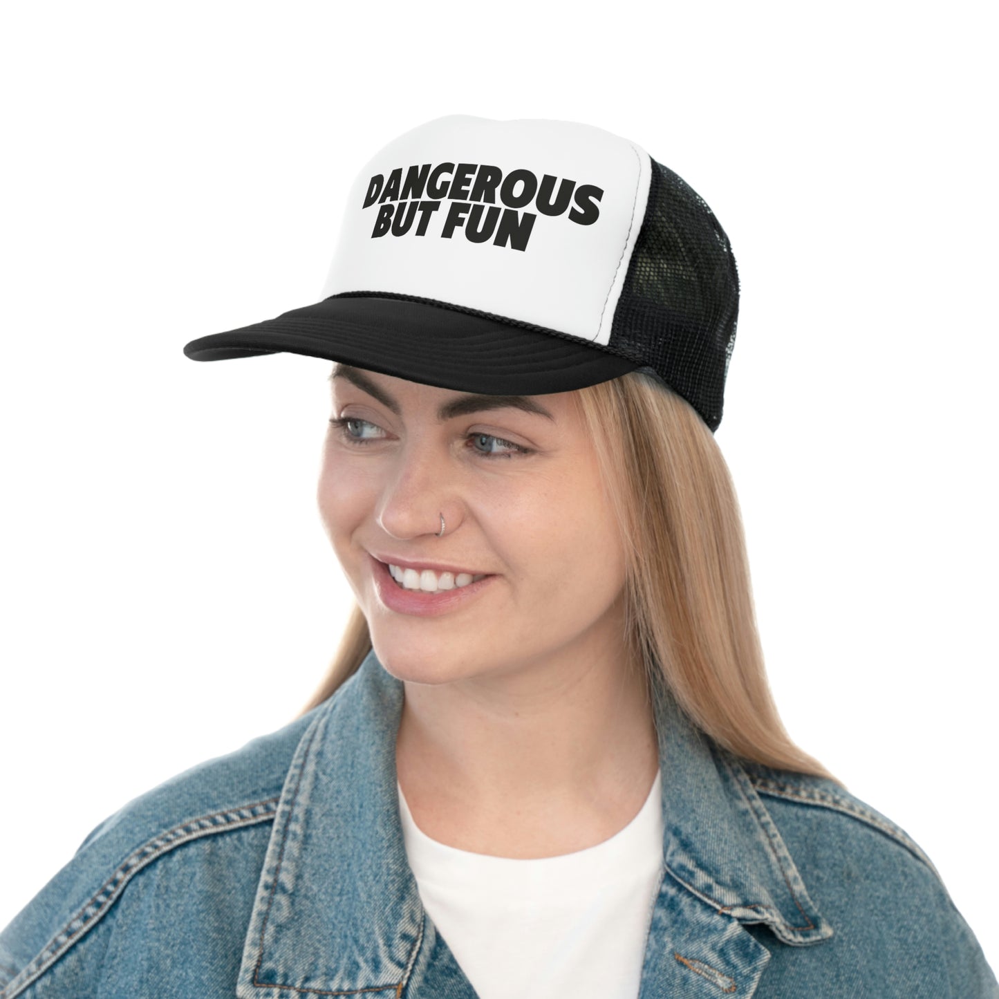 Dangerous But fun Aim high Trucker Hat