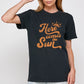 HERE COMES THE SUN Graphic Print Women Top