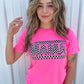 Checkered Mama Tee