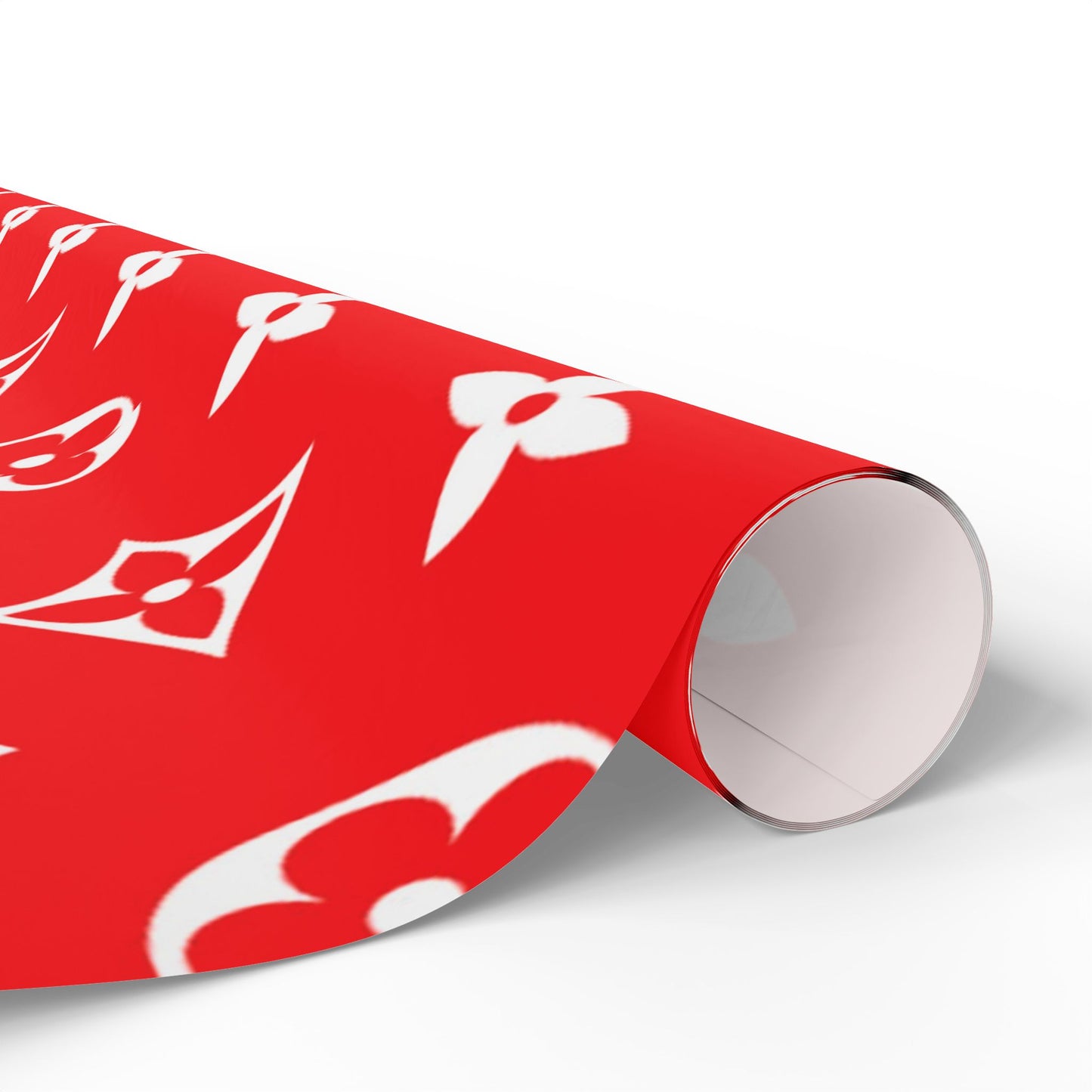 Red Designer LV Inspired Wrapping Paper