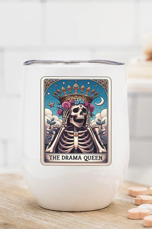 Tarot Card Drama Queen Card Wine Cup Tumbler