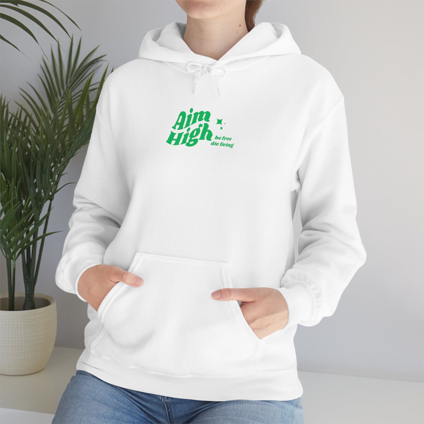Aim High Green letters hoodie