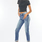 Kan Can USA HIGH RISE CUFFED SLIM STRAIGHT JEANS