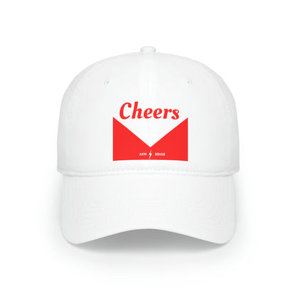 White Cheers Hat Low Profile Baseball Cap