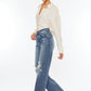 Kan Can USA ULTRA HIGH RISE DISTRESSED NINETIES FLARE-KC8682M