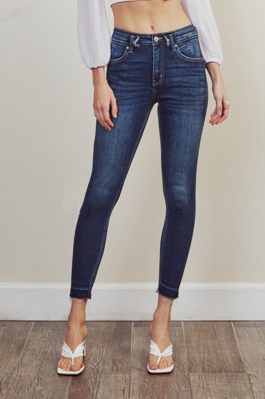 Kan Can HIGH RISE ANKLE SKINNY JEANS