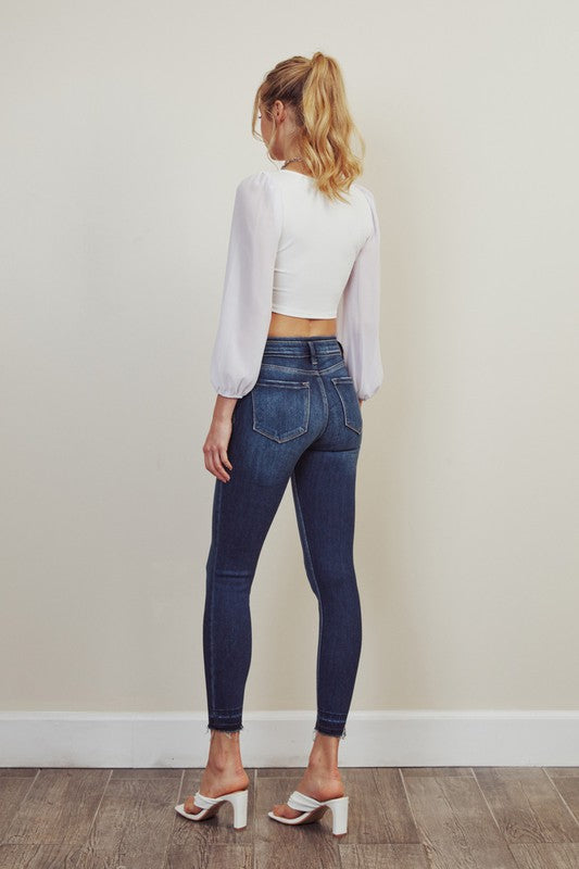 Kan Can HIGH RISE ANKLE SKINNY JEANS