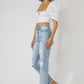 Kan Can USA HIGH RISE SLIM STRAIGHT JEANS