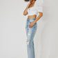 Kan Can USA HIGH RISE SLIM STRAIGHT JEANS