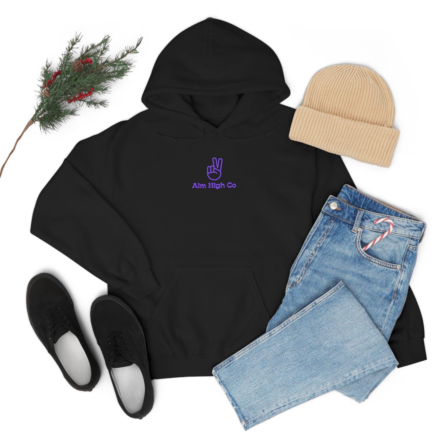 Good Times Black and Purple Hoodie Sweatshirt