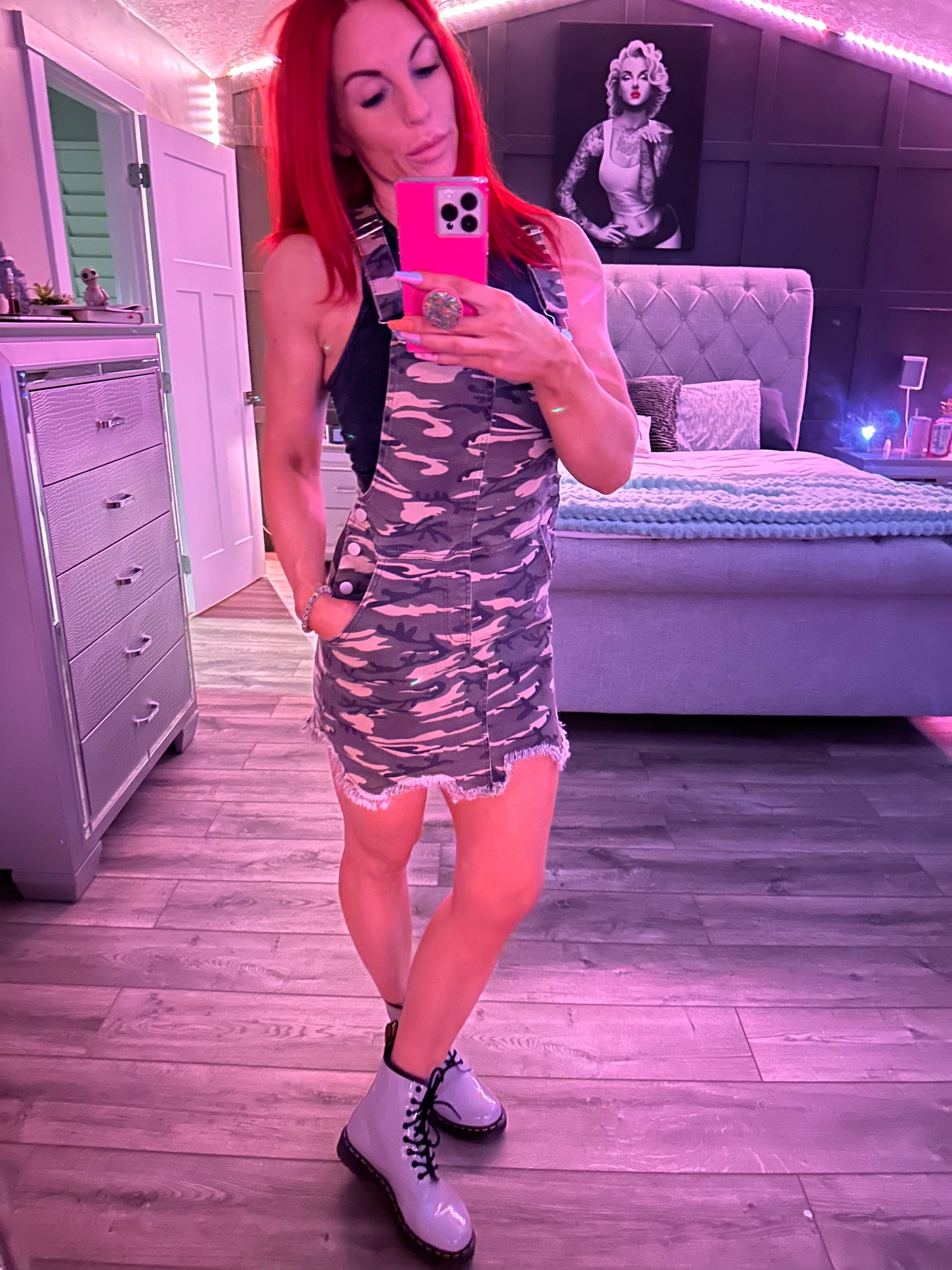 Women's sexy camp overall dress 